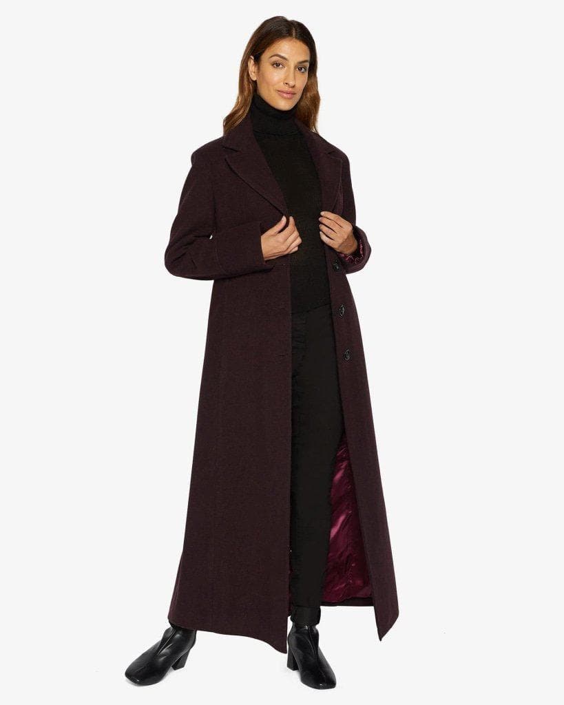 DE LA CREME Slim Fit Wool Blend Longline Maxi Coat (1816), 3 Colors - SwagglyLife Home & Fashion