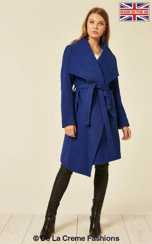 De La Creme Women's Wool Blend Large Lapel Duster Coat - SwagglyLife Home & Fashion