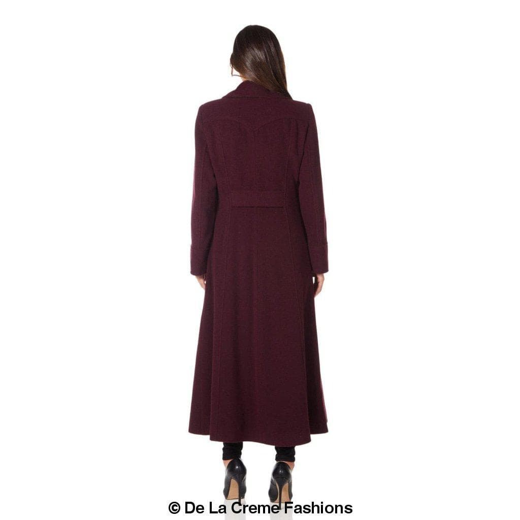 DE LA CREME Wool Blend Double Breasted Maxi Coat, 3 Colors - SwagglyLife Home & Fashion