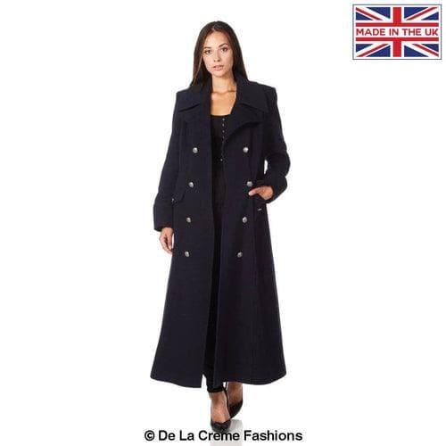 DE LA CREME Wool Blend Double Breasted Maxi Coat, 3 Colors - SwagglyLife Home & Fashion