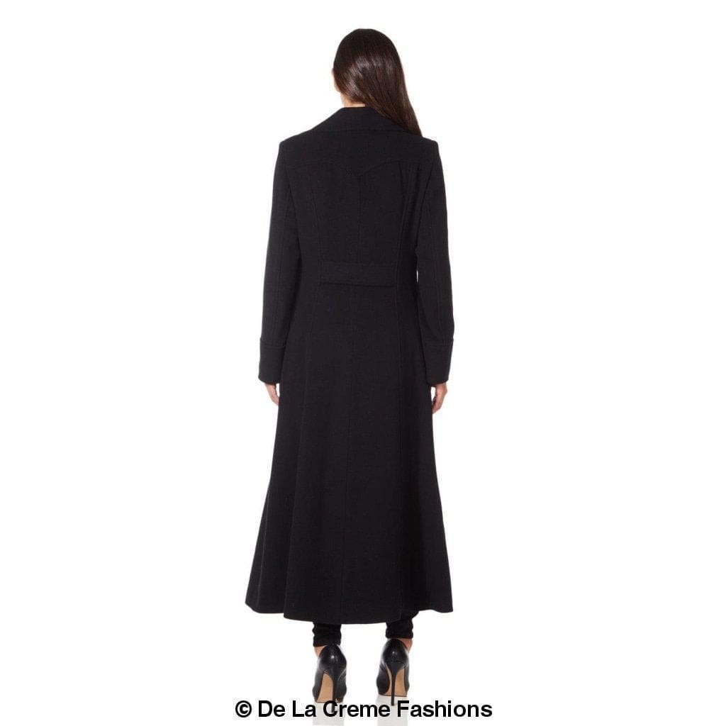 DE LA CREME Wool Blend Double Breasted Maxi Coat, 3 Colors - SwagglyLife Home & Fashion