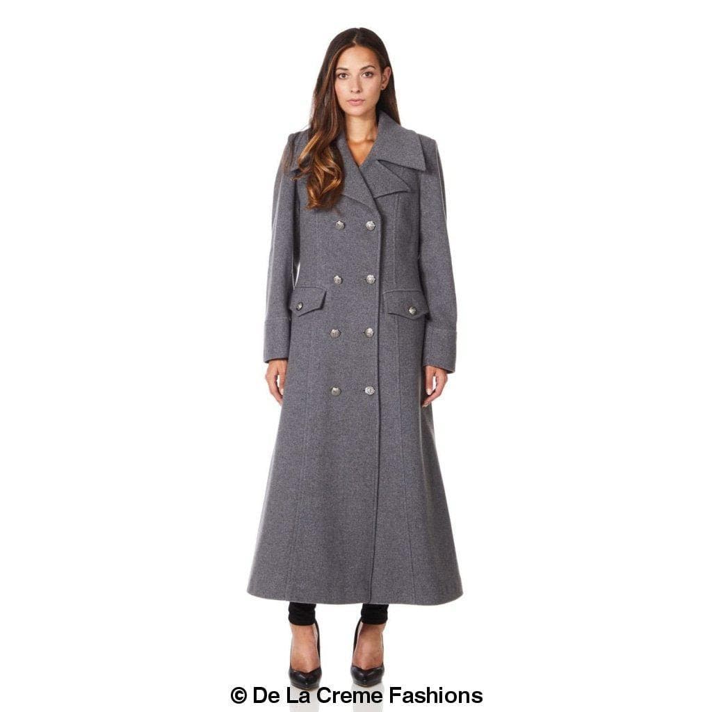 DE LA CREME Wool Blend Double Breasted Maxi Coat, 3 Colors - SwagglyLife Home & Fashion