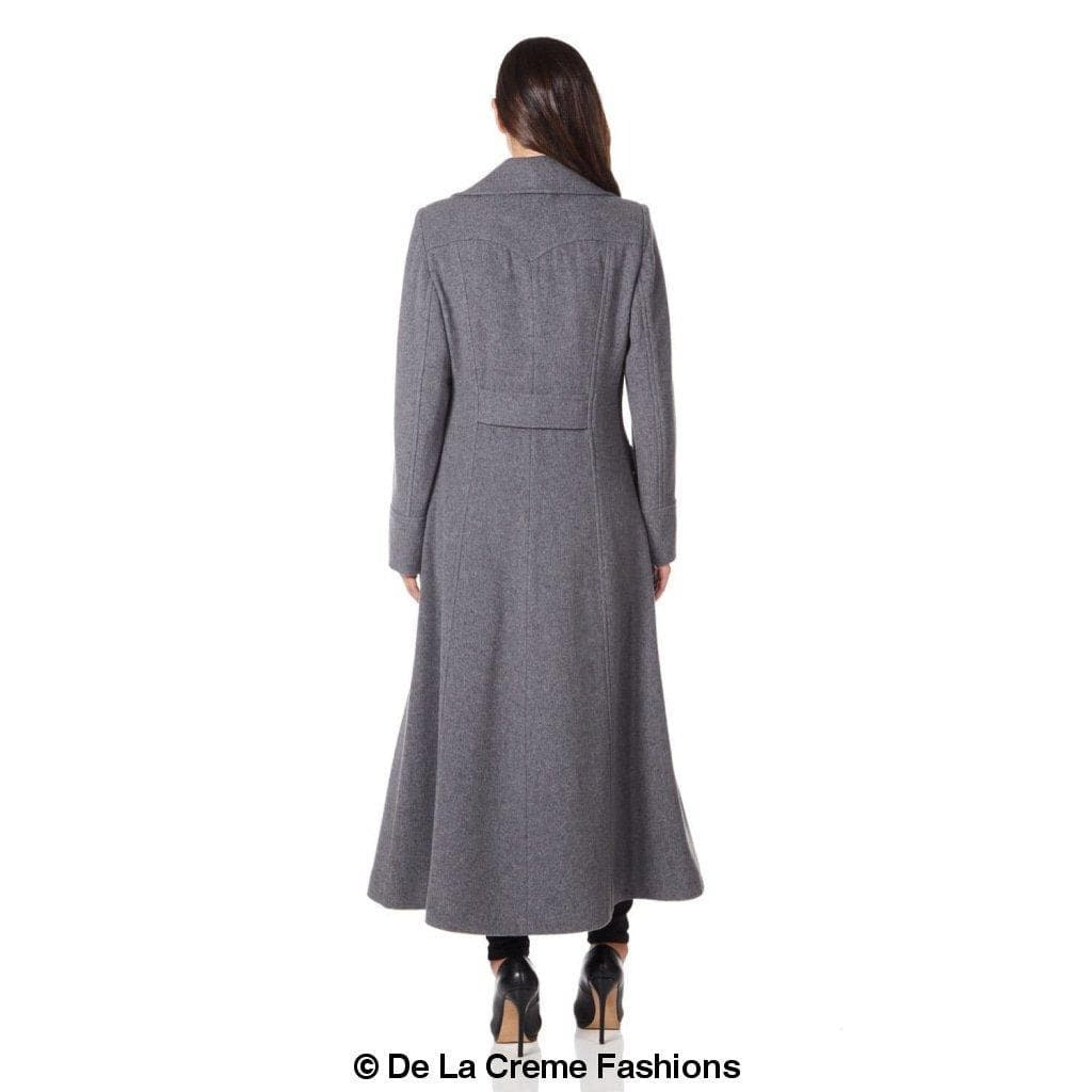 DE LA CREME Wool Blend Double Breasted Maxi Coat, 3 Colors - SwagglyLife Home & Fashion