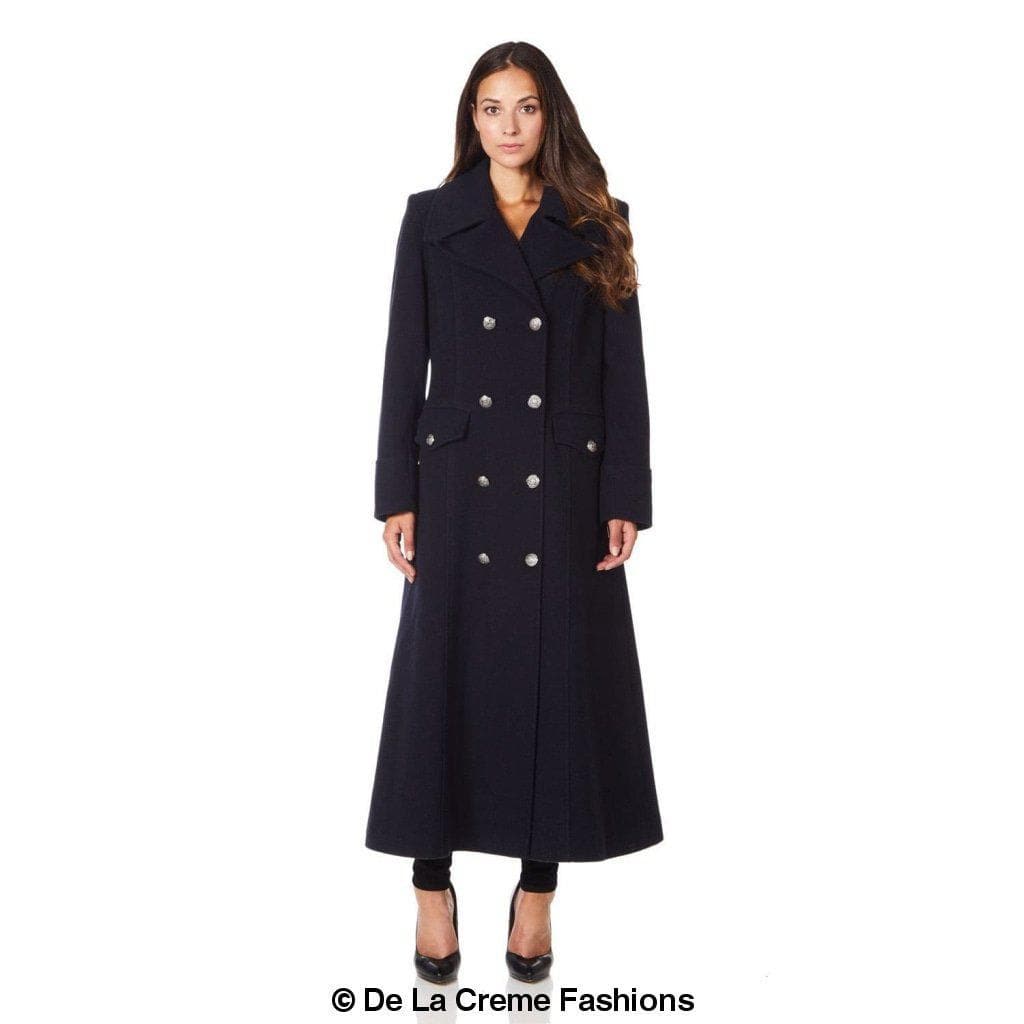 DE LA CREME Wool Blend Double Breasted Maxi Coat, 3 Colors - SwagglyLife Home & Fashion