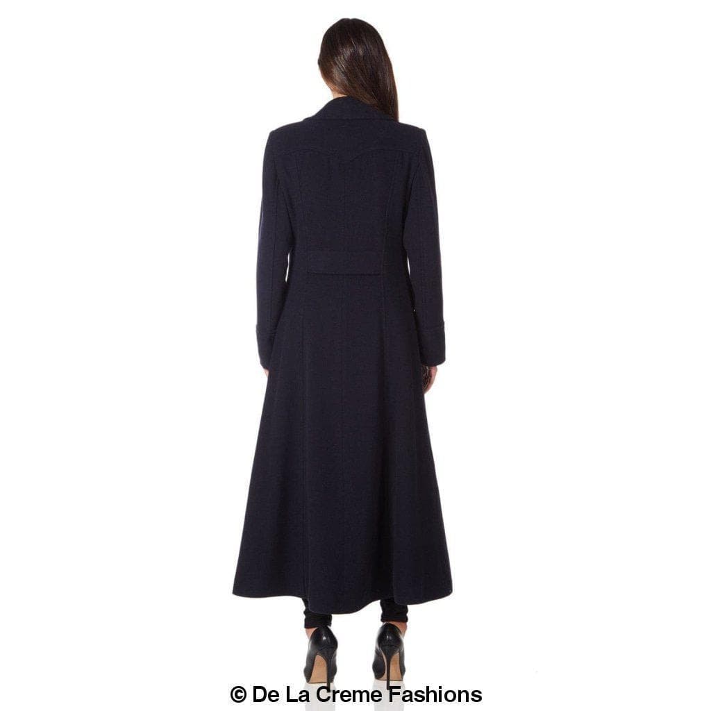 DE LA CREME Wool Blend Double Breasted Maxi Coat, 3 Colors - SwagglyLife Home & Fashion