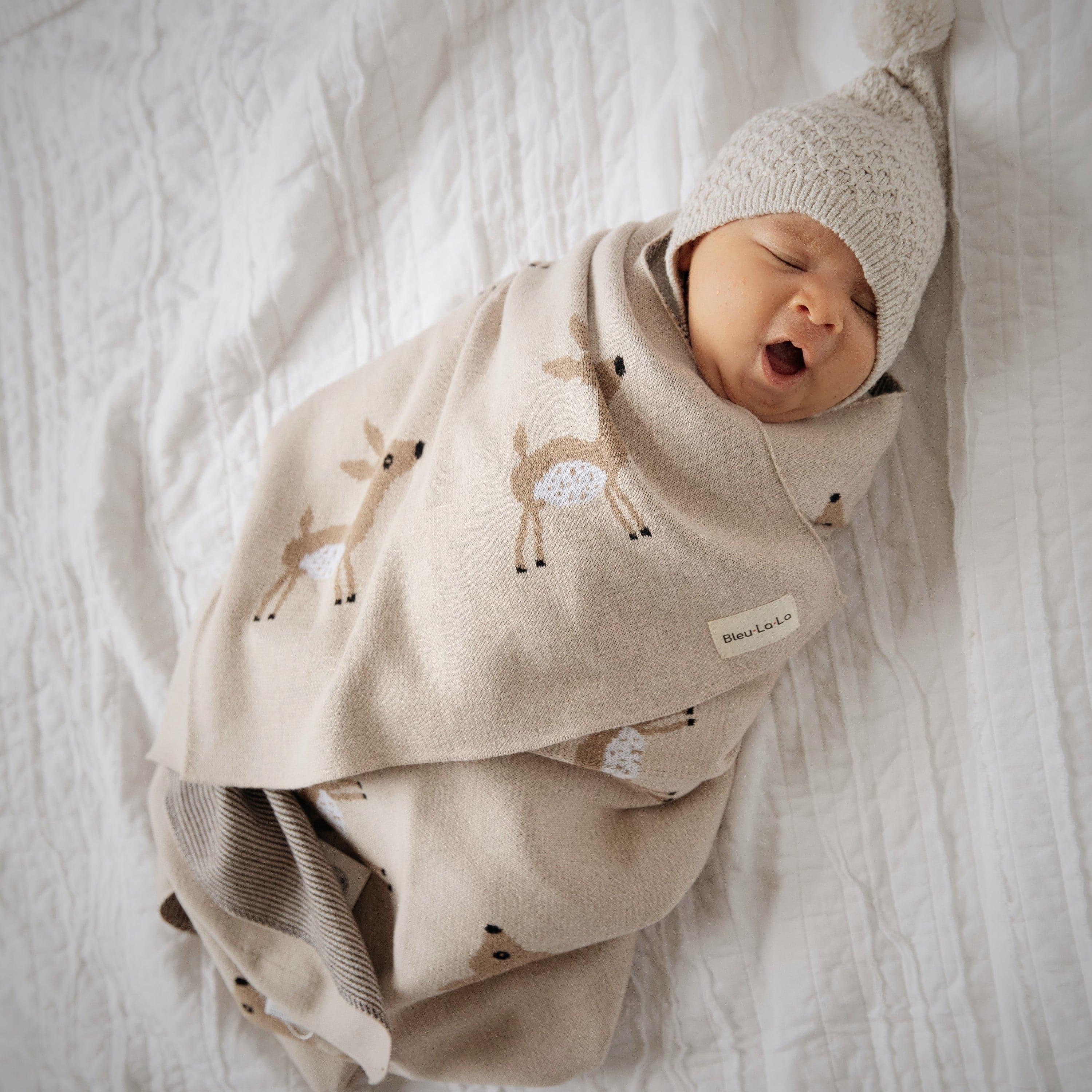 Deer Knit Swaddle Blanket - SwagglyLife Home & Fashion