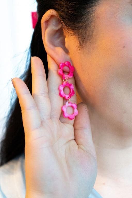Delilah Earrings - Hot Pink - SwagglyLife Home & Fashion