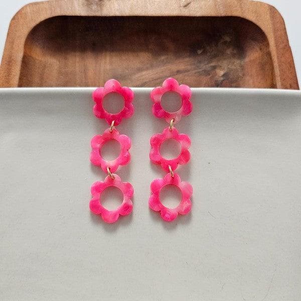 Delilah Earrings - Hot Pink - SwagglyLife Home & Fashion