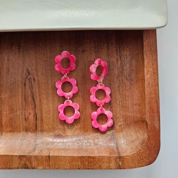 Delilah Earrings - Hot Pink - SwagglyLife Home & Fashion