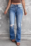 Distressed Flared Jeans with Pockets - SwagglyLife Home & Fashion