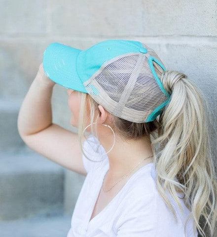 Distressed Messy Bun Hat Cap - SwagglyLife Home & Fashion