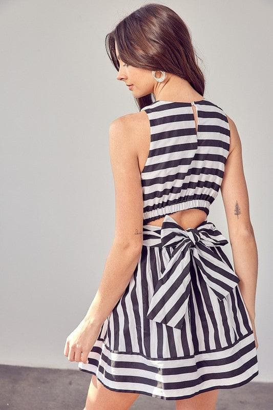 Do + Be Collection Front Cross Back Tie Dress - SwagglyLife Home & Fashion