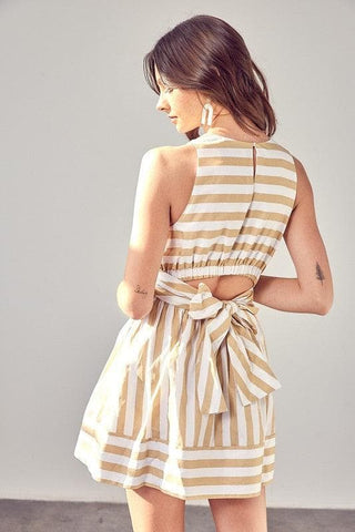 Do + Be Collection Front Cross Back Tie Dress - SwagglyLife Home & Fashion