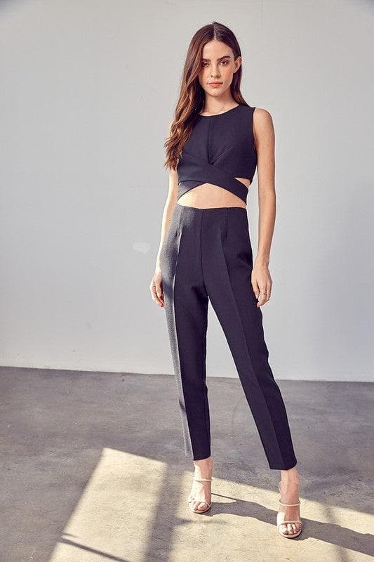 DO + BE Collection High Waisted Slim Pants - SwagglyLife Home & Fashion