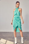 Do + Be Collection Wrap Cross-Neck Dress - SwagglyLife Home & Fashion