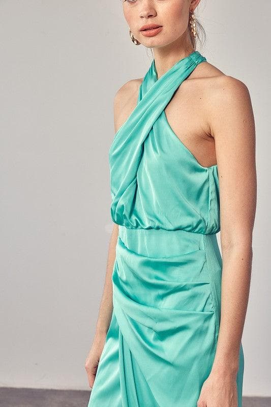 Do + Be Collection Wrap Cross-Neck Dress - SwagglyLife Home & Fashion