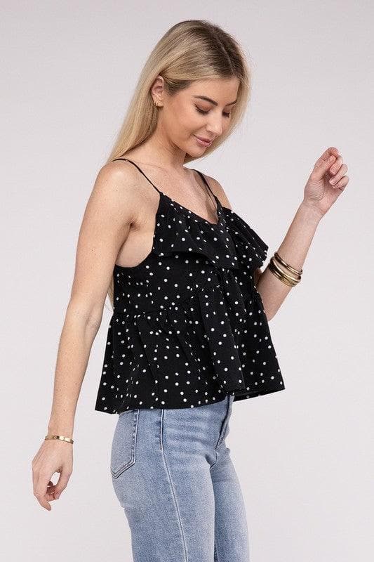 Dot Print Casual Tank Top - SwagglyLife Home & Fashion