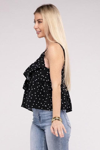 Dot Print Casual Tank Top - SwagglyLife Home & Fashion