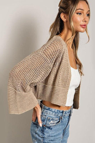 eesome Eyelet Knit Cardigan - SwagglyLife Home & Fashion