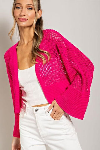 eesome Eyelet Knit Cardigan - SwagglyLife Home & Fashion