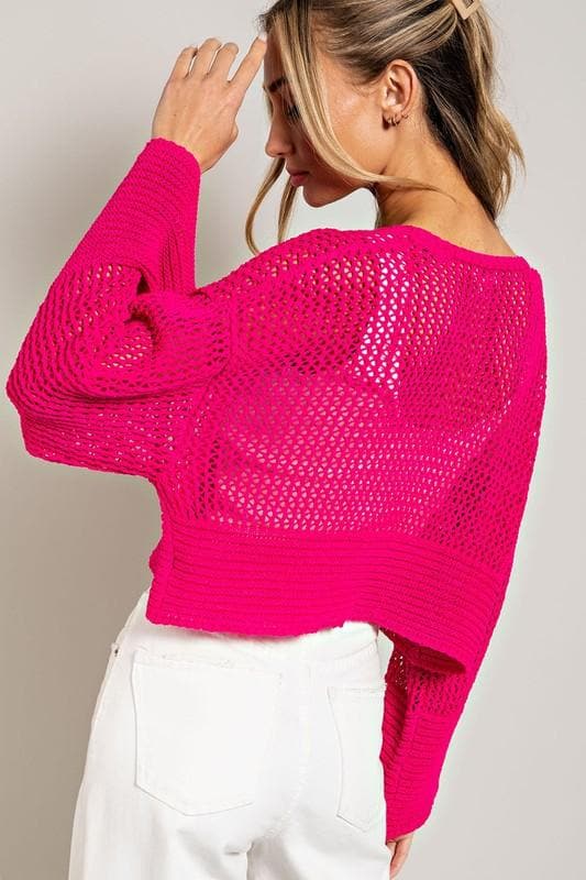 eesome Eyelet Knit Cardigan - SwagglyLife Home & Fashion