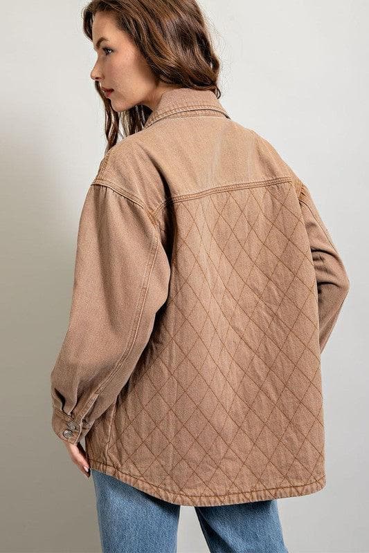 Carrie Quilted Button Down Jacket - SwagglyLife Home & Fashion