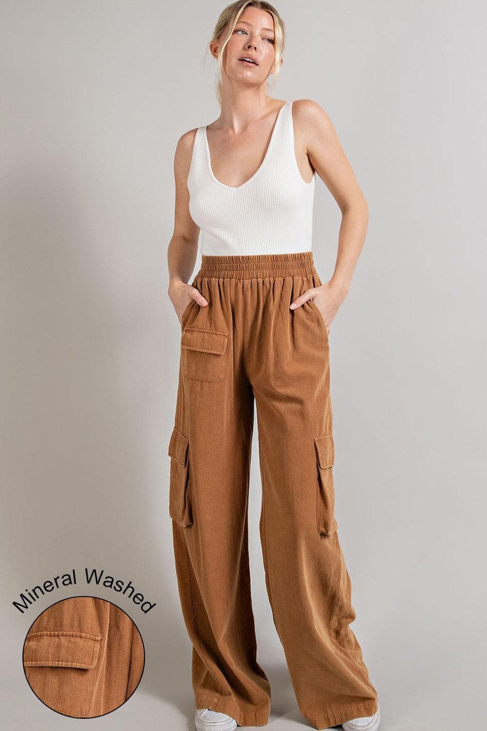 eesome Mineral Washed Cargo Pants - SwagglyLife Home & Fashion