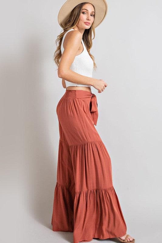 ee:some Tiered Wide Leg Pants, Multiple Colors - SwagglyLife Home & Fashion