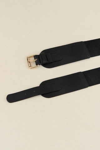 Elastic Wide Faux Leather Belt - SwagglyLife Home & Fashion