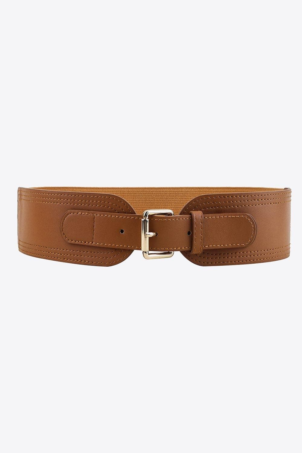 Elastic Wide Faux Leather Belt - SwagglyLife Home & Fashion