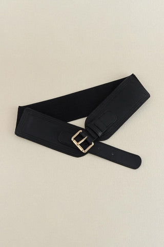 Elastic Wide Faux Leather Belt - SwagglyLife Home & Fashion