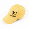 Embroidered Be Kind Heart Canvas Hat - SwagglyLife Home & Fashion