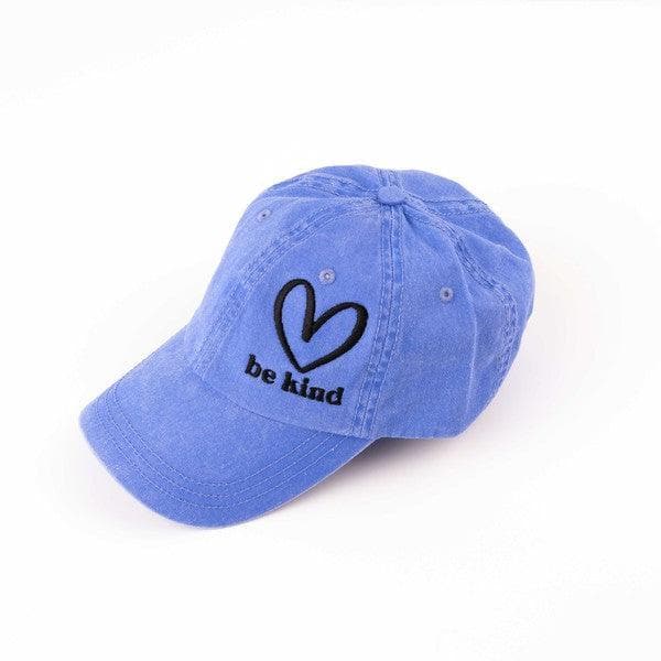 Embroidered Be Kind Heart Canvas Hat - SwagglyLife Home & Fashion