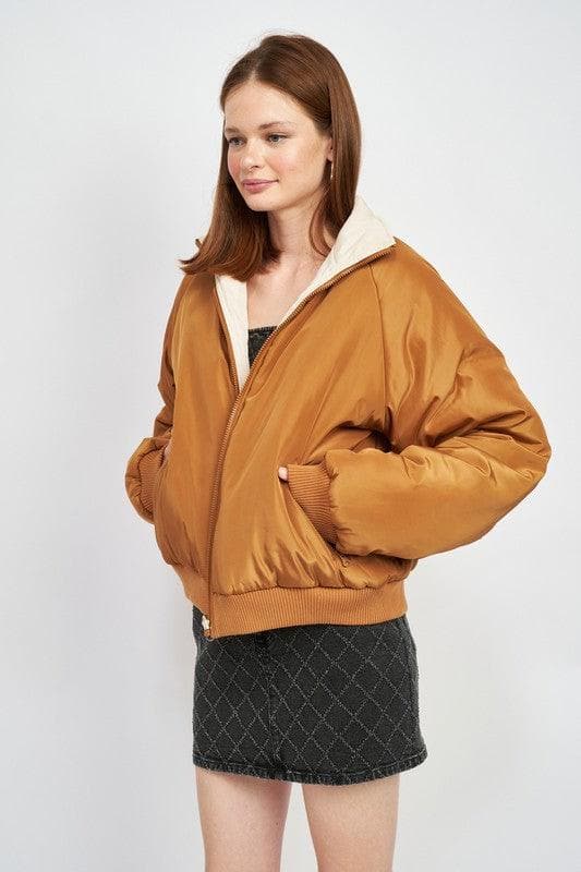 EMORY PARK Oriane Reversible Puffer Jacket - SwagglyLife Home & Fashion