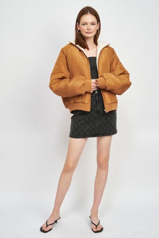 EMORY PARK Oriane Reversible Puffer Jacket - SwagglyLife Home & Fashion