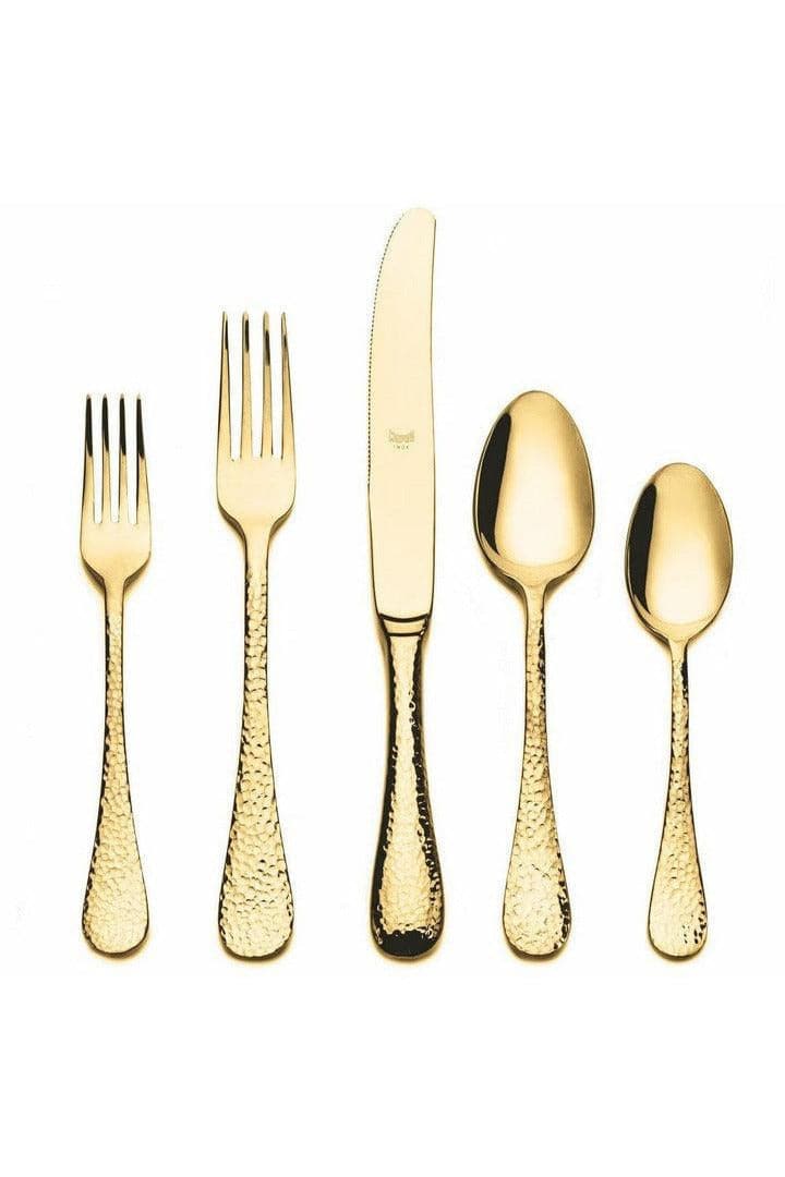 Epoque Oro 5 Piece 18/10 Stainless Steel Flatware Set - SwagglyLife Home & Fashion