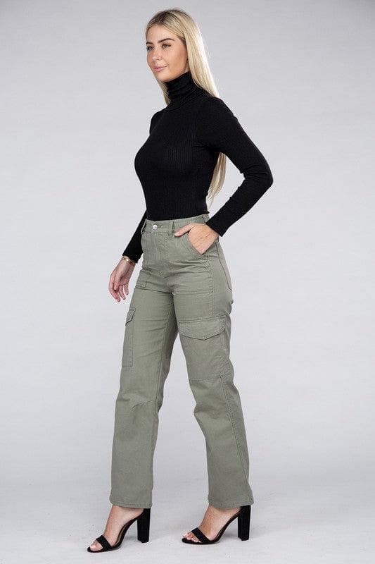 Everyday Wear Elastic-Waist Cargo Pants - SwagglyLife Home & Fashion