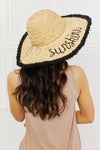 FAME ACCESSORIES Sunshine Straw Fringe Hat - SwagglyLife Home & Fashion