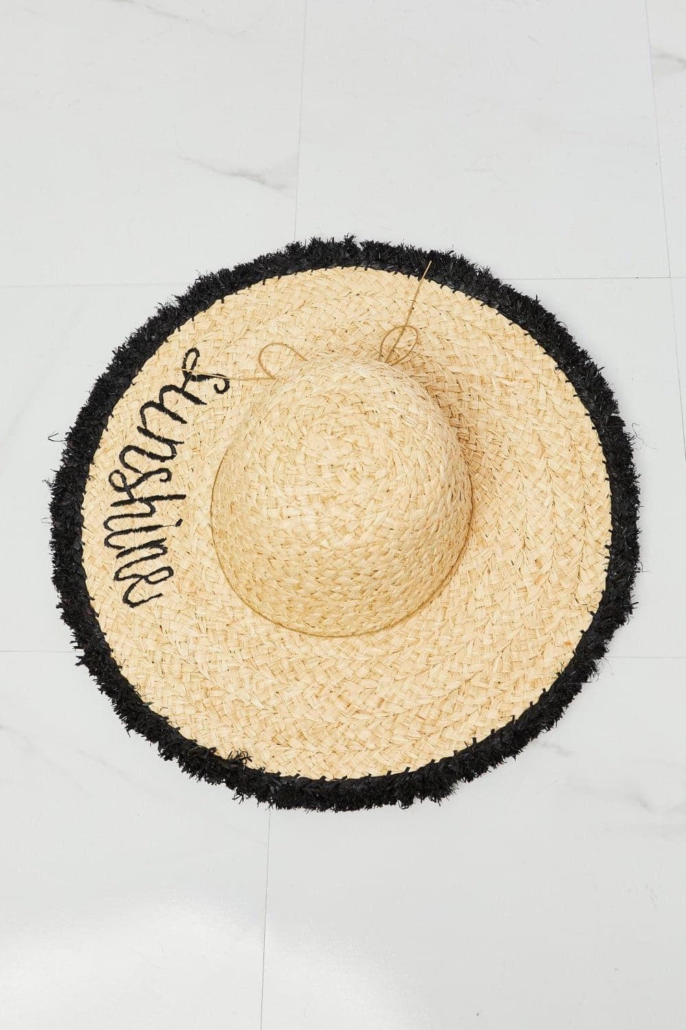 FAME ACCESSORIES Sunshine Straw Fringe Hat - SwagglyLife Home & Fashion