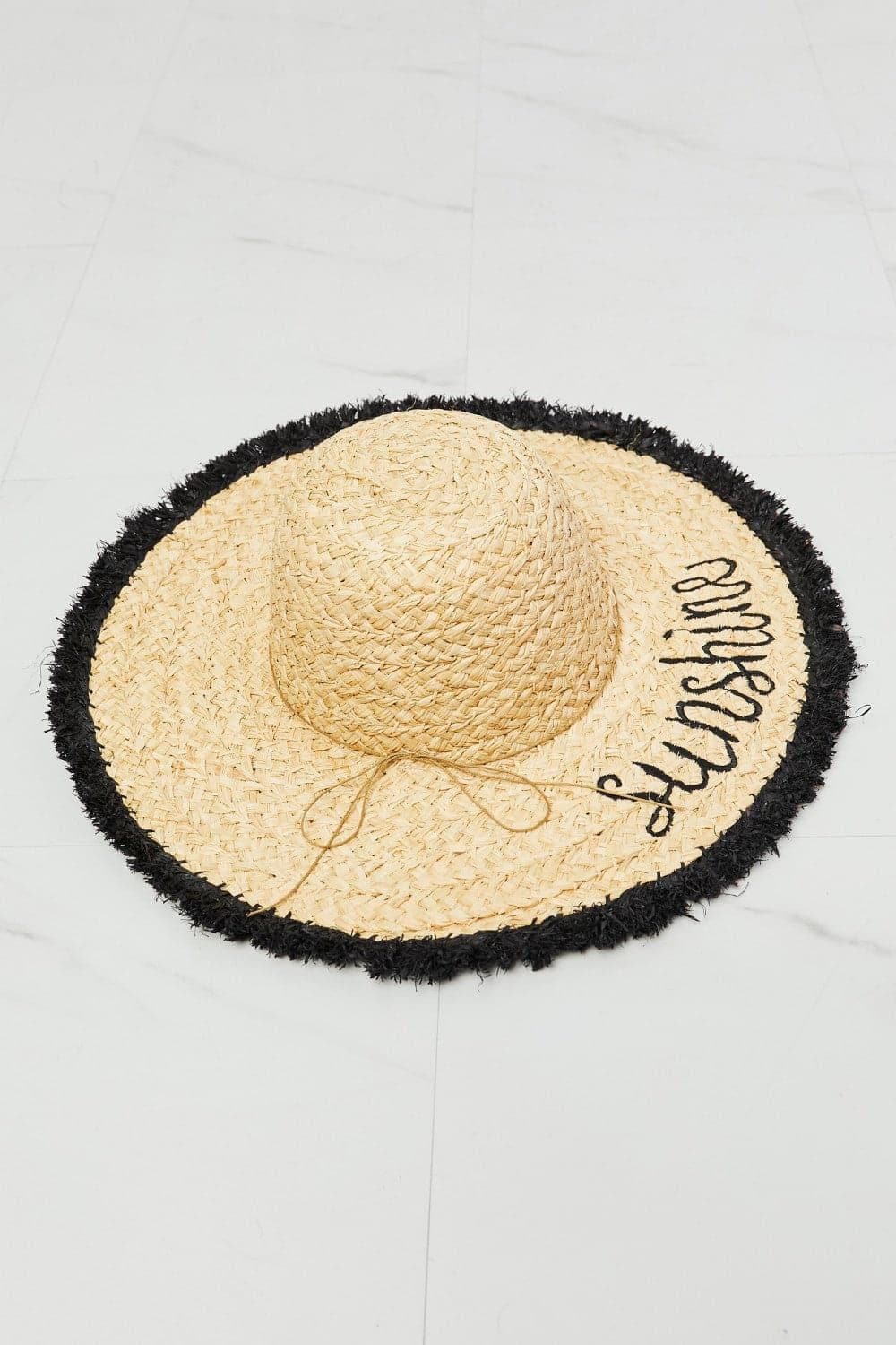 FAME ACCESSORIES Sunshine Straw Fringe Hat - SwagglyLife Home & Fashion