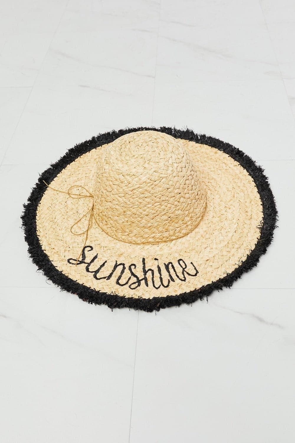 FAME ACCESSORIES Sunshine Straw Fringe Hat - SwagglyLife Home & Fashion