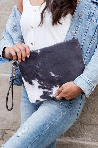 Faux Fur Cow Animal Print Clutch - SwagglyLife Home & Fashion