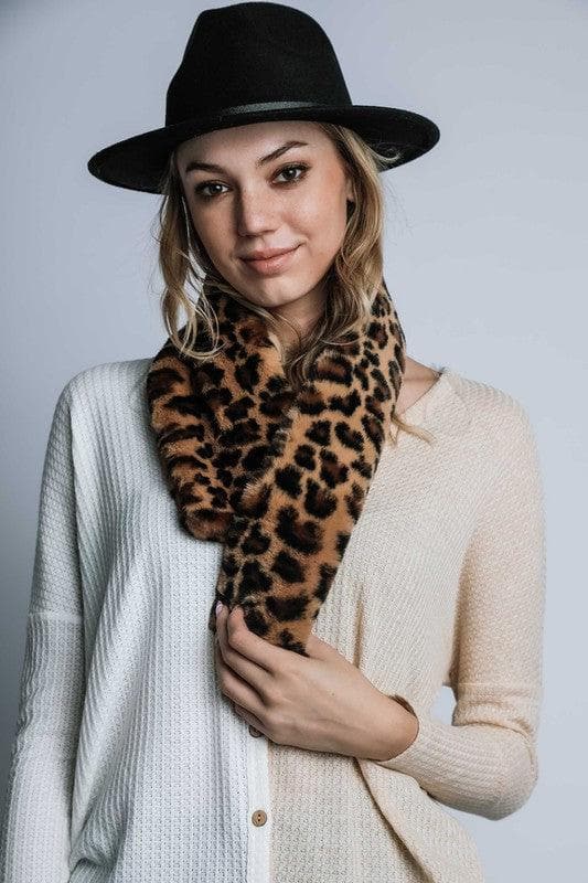 Faux Fur Leopard Scarf - SwagglyLife Home & Fashion