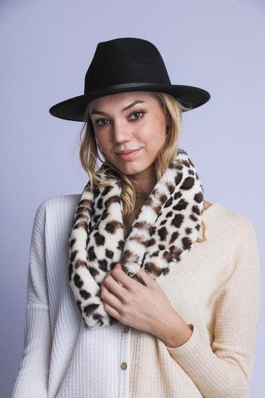 Faux Fur Leopard Scarf - SwagglyLife Home & Fashion