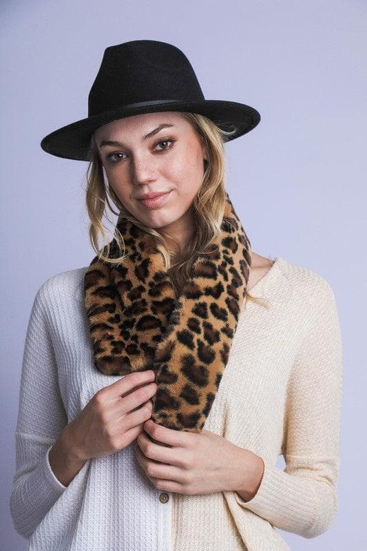 Faux Fur Leopard Scarf - SwagglyLife Home & Fashion