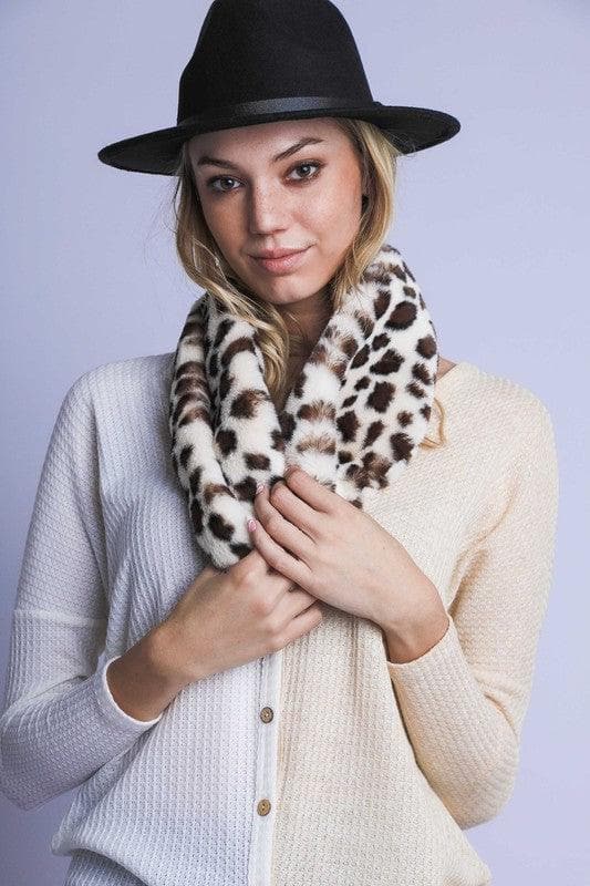 Faux Fur Leopard Scarf - SwagglyLife Home & Fashion