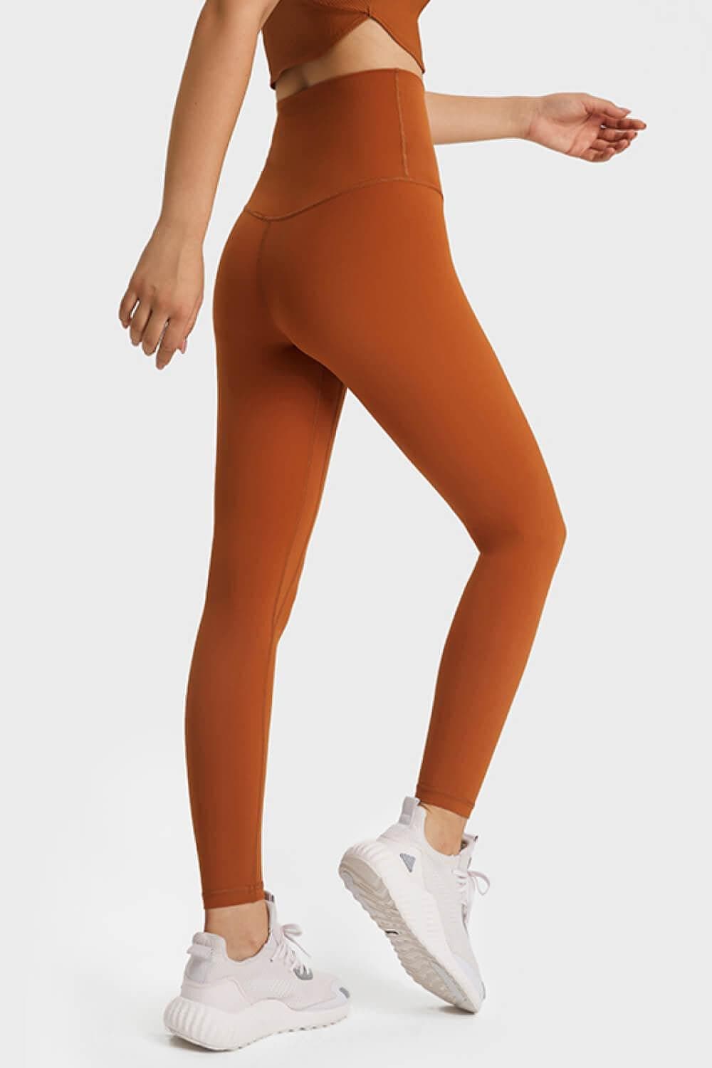 Feel-Like Skin Elastic Waistband Yoga Leggings - SwagglyLife Home & Fashion