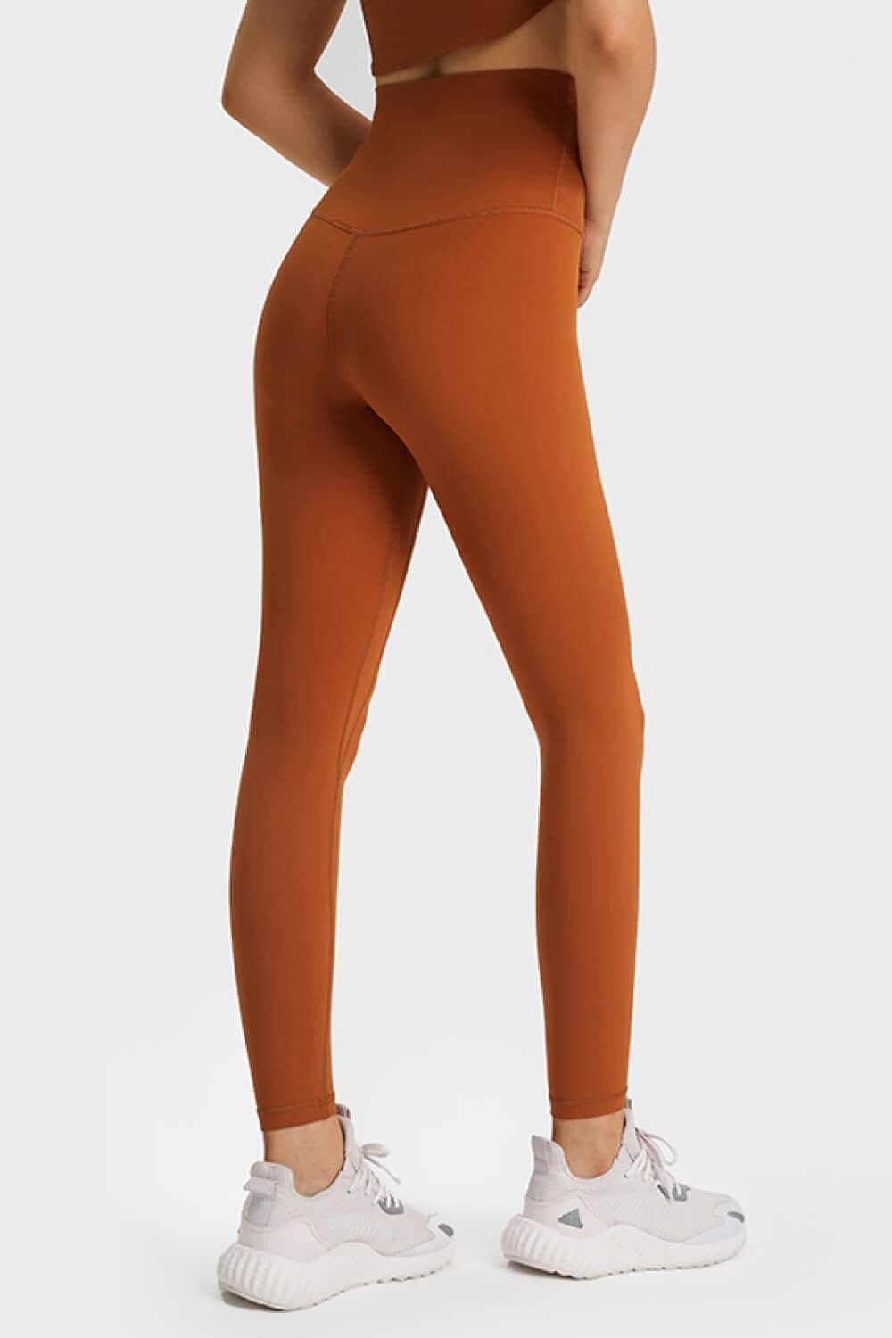 Feel-Like Skin Elastic Waistband Yoga Leggings - SwagglyLife Home & Fashion