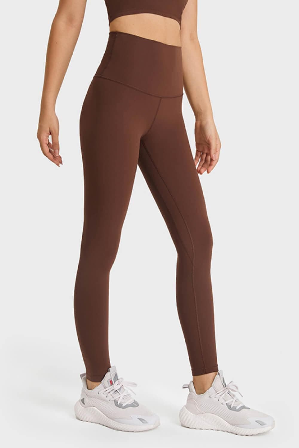 Feel-Like Skin Elastic Waistband Yoga Leggings - SwagglyLife Home & Fashion