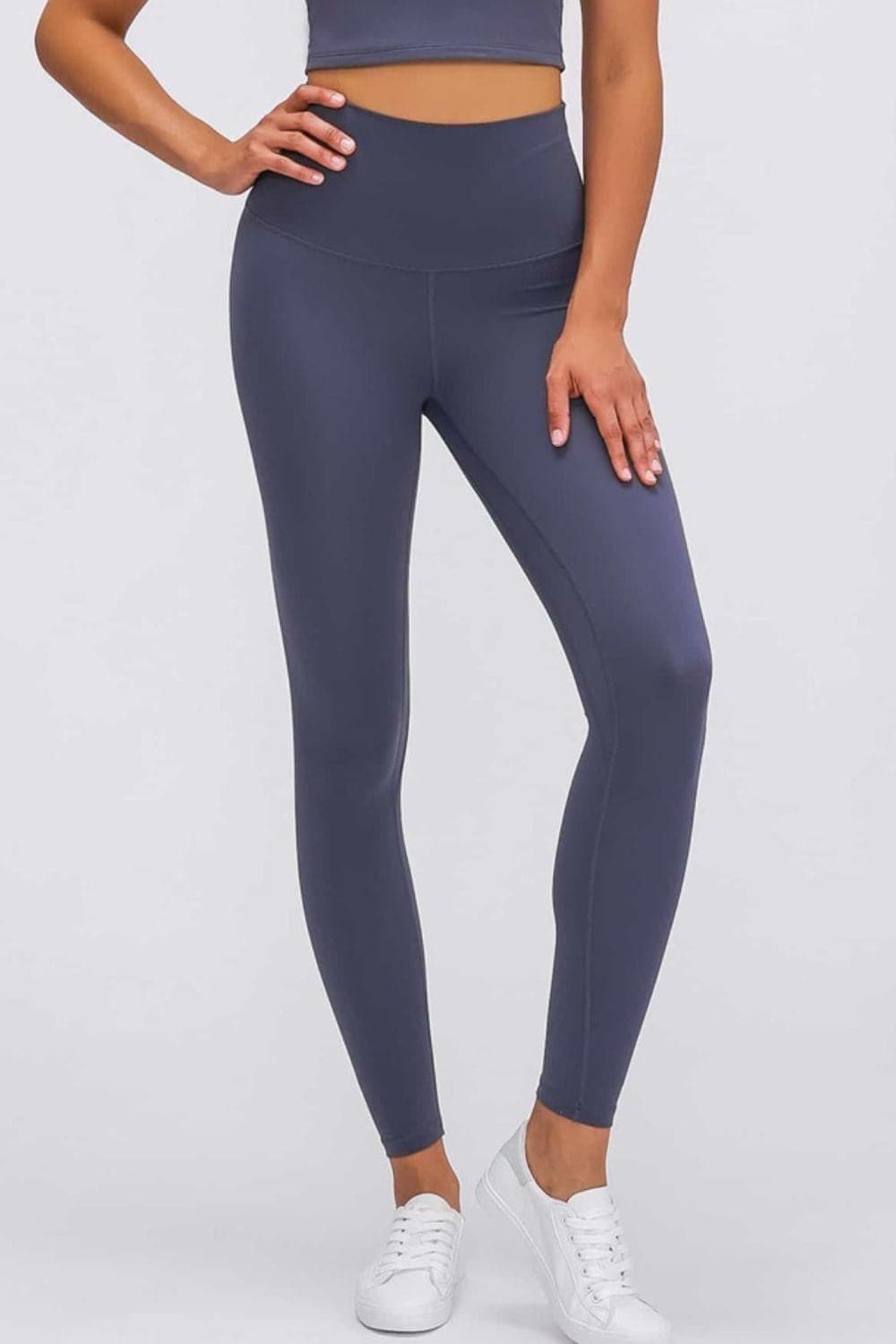 Feel-Like Skin Elastic Waistband Yoga Leggings - SwagglyLife Home & Fashion